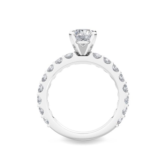 IGI 2.09 ctw 14K White Gold Lab Grown Diamond Engagement Ring - Picture 2 of 5